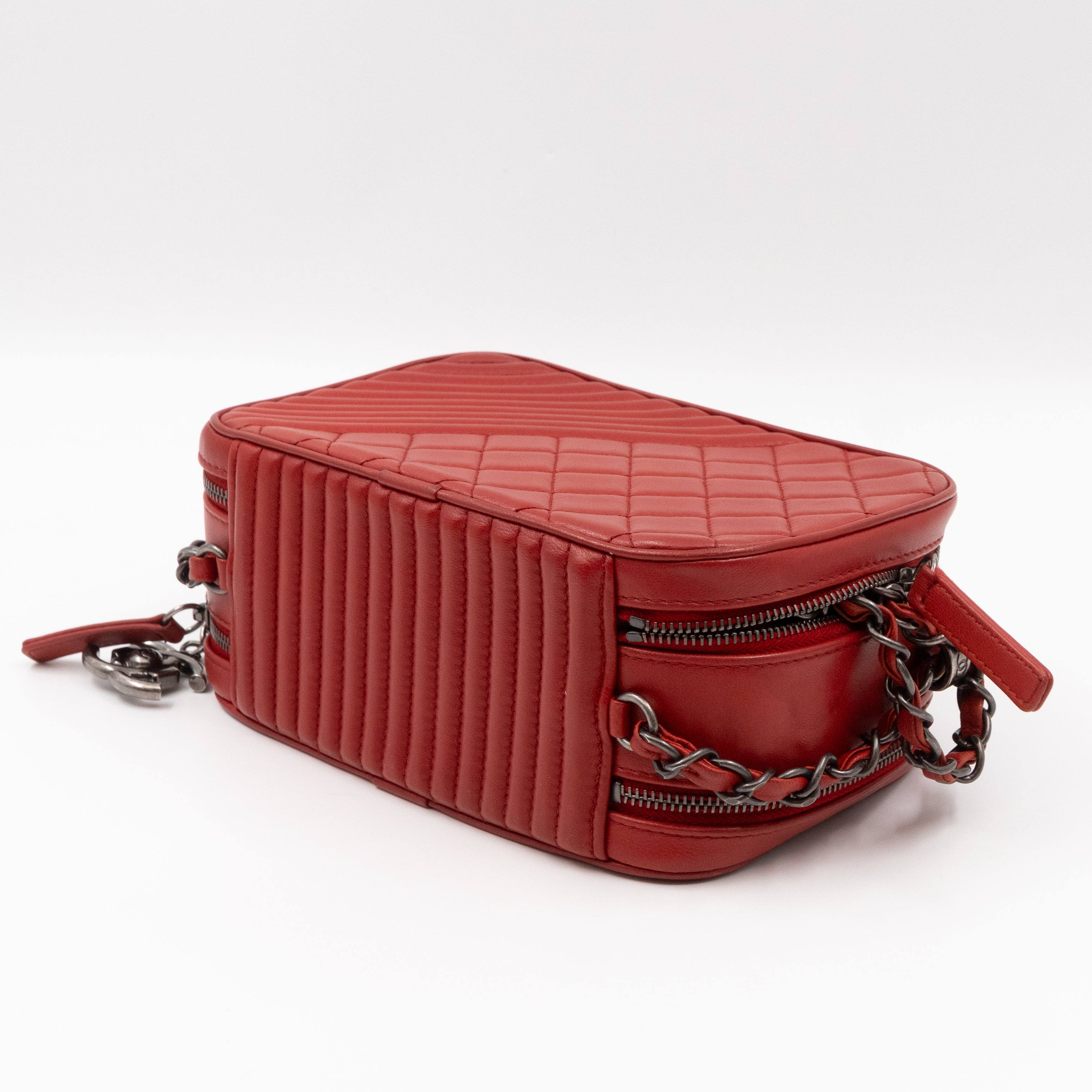 Small Coco Boy Camera Bag Red Lambskin