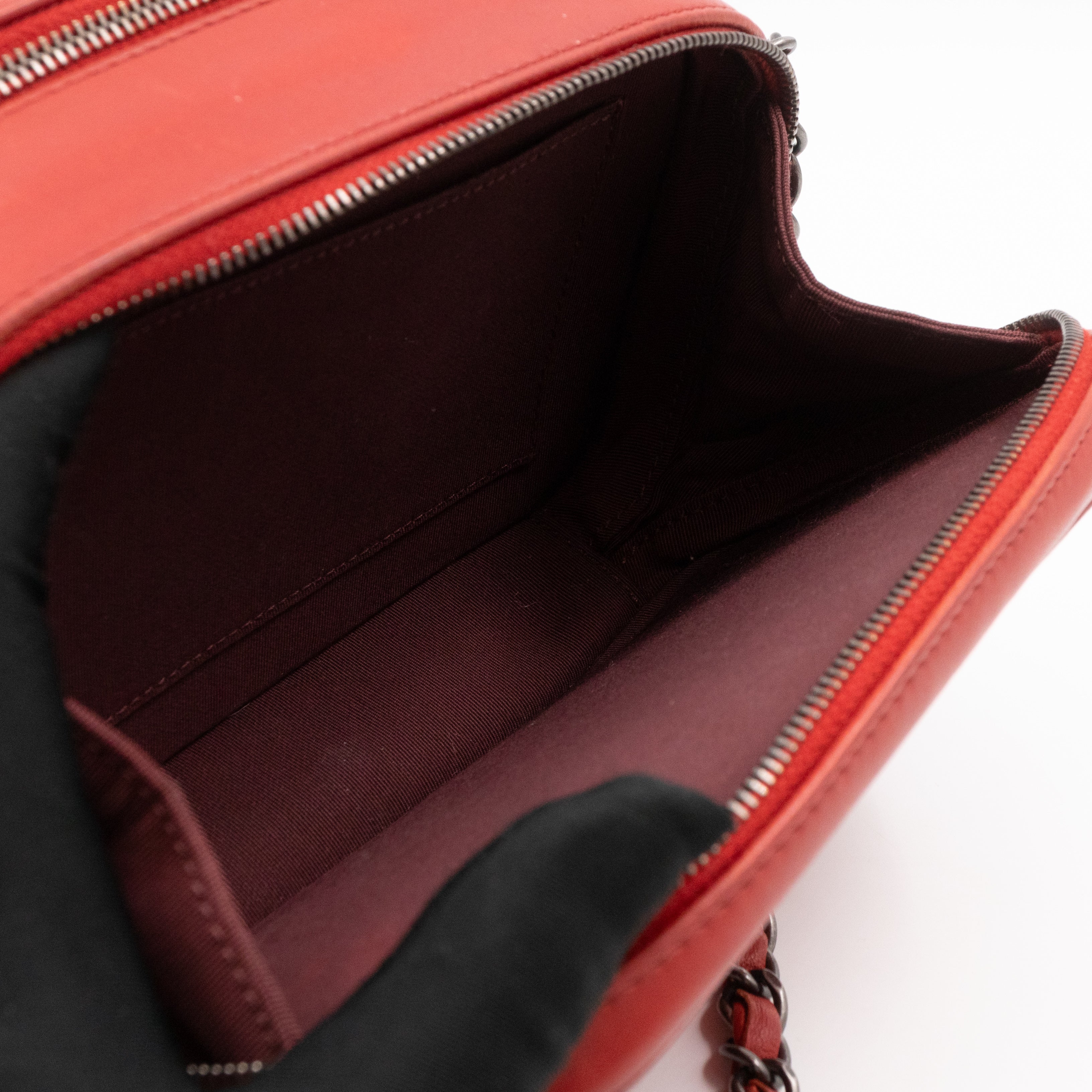 Small Coco Boy Camera Bag Red Lambskin