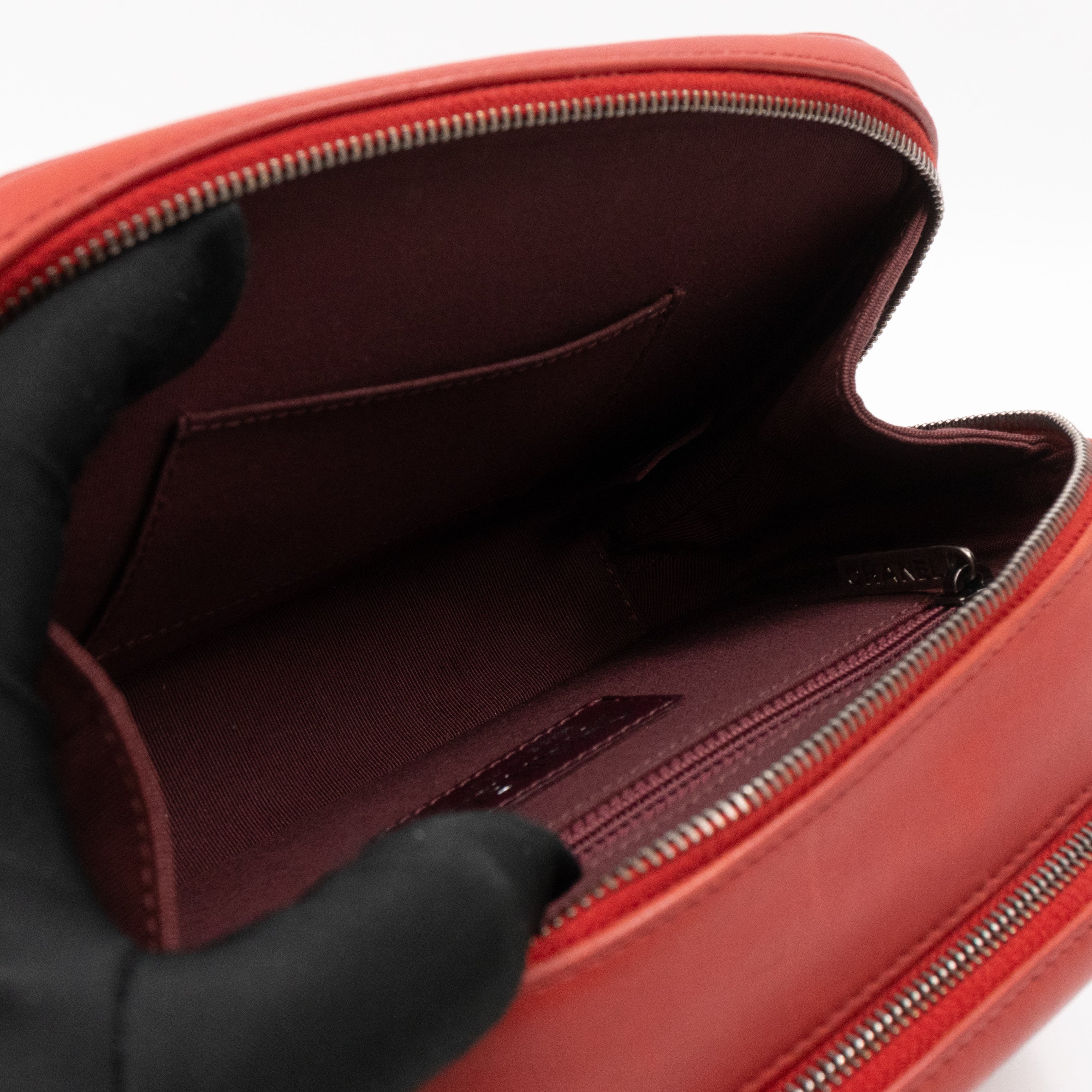 Small Coco Boy Camera Bag Red Lambskin