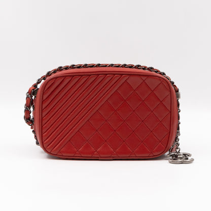 Small Coco Boy Camera Bag Red Lambskin