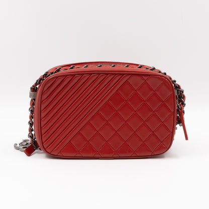 Small Coco Boy Camera Bag Red Lambskin