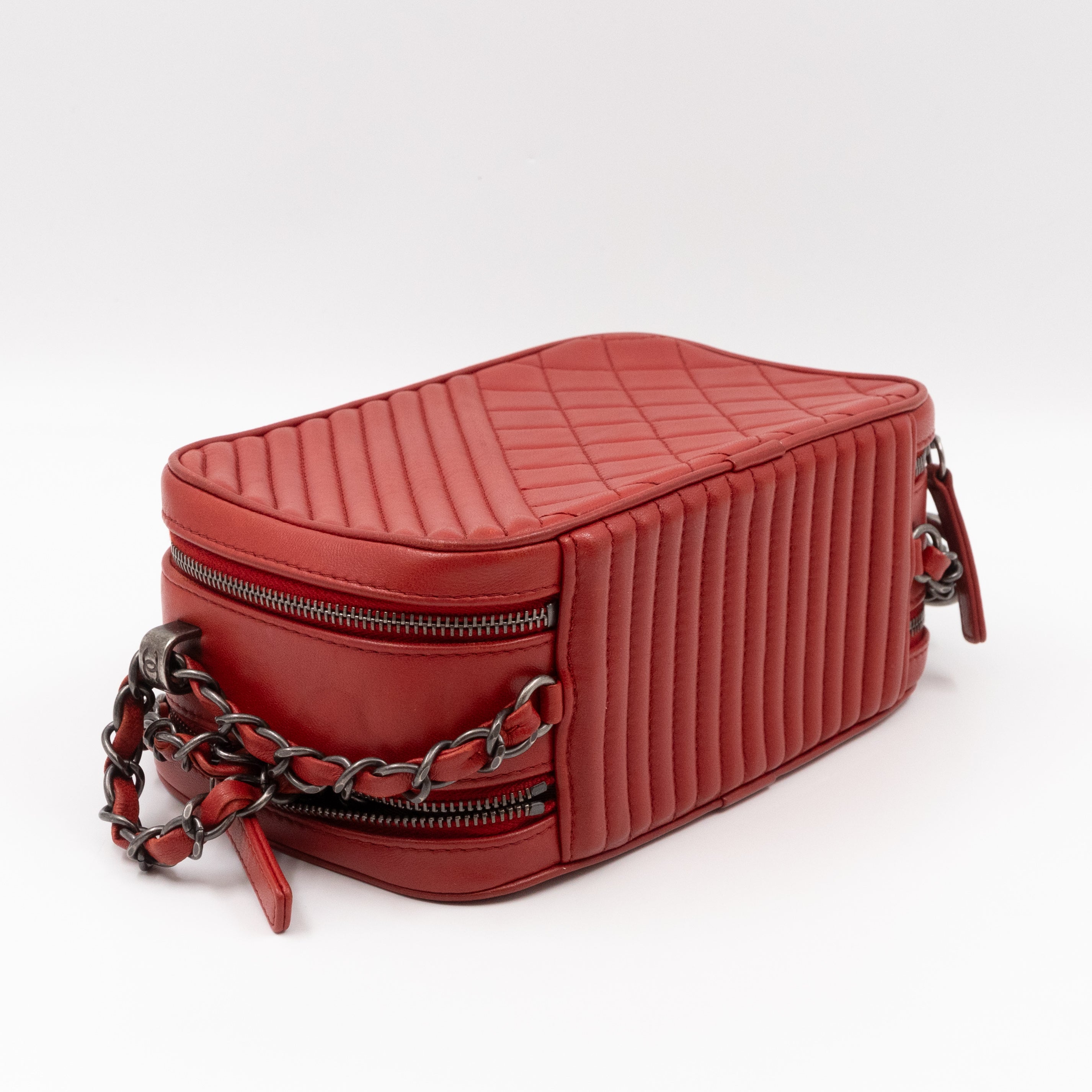 Small Coco Boy Camera Bag Red Lambskin