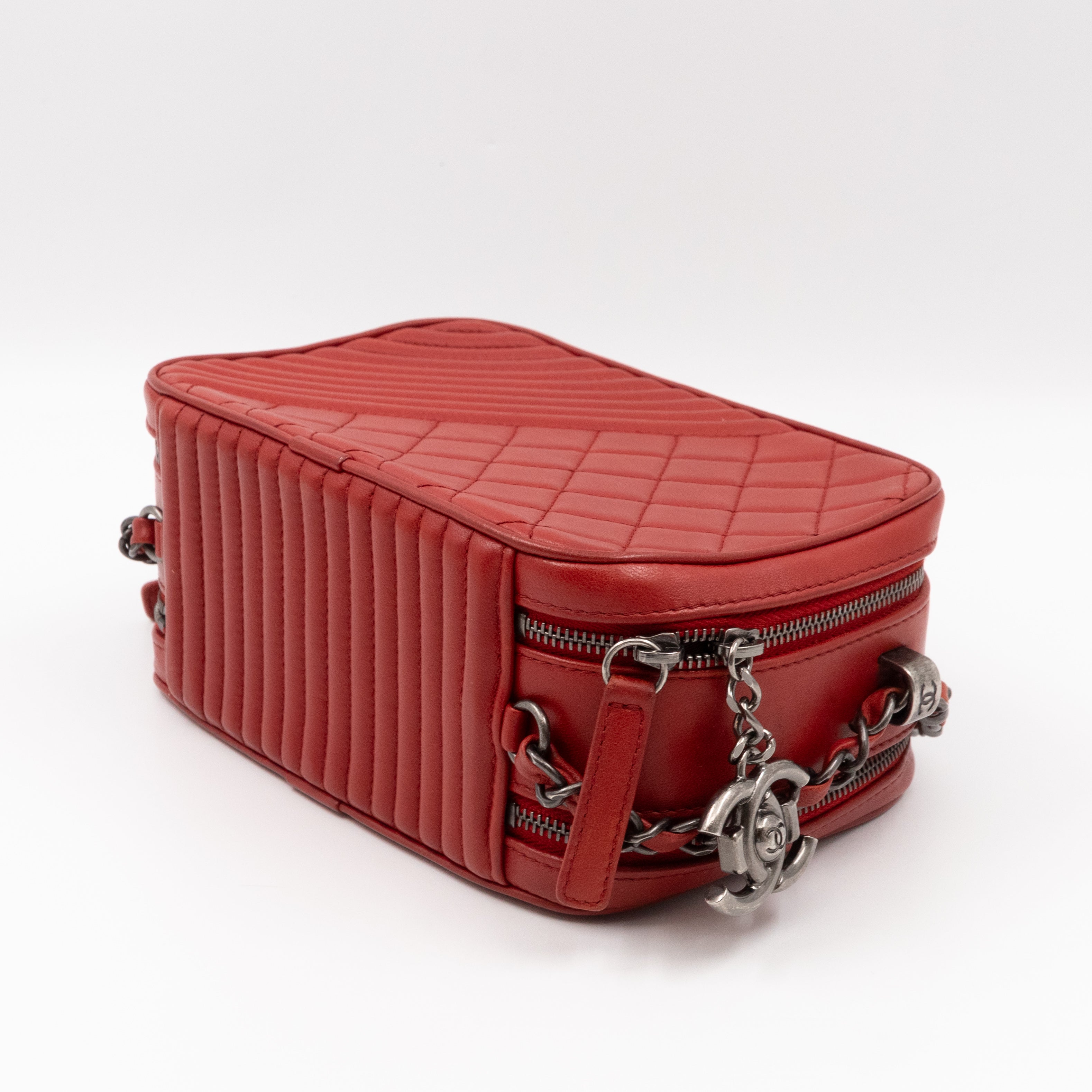 Small Coco Boy Camera Bag Red Lambskin
