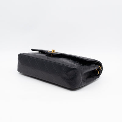 Classic Double Flap Bag Black Lambskin Gold