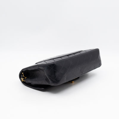 Classic Double Flap Bag Black Lambskin Gold