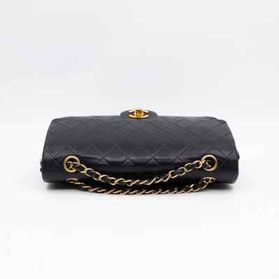 Classic Double Flap Bag Black Lambskin Gold