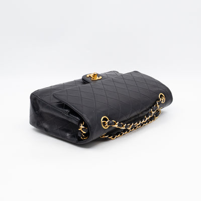 Classic Double Flap Bag Black Lambskin Gold