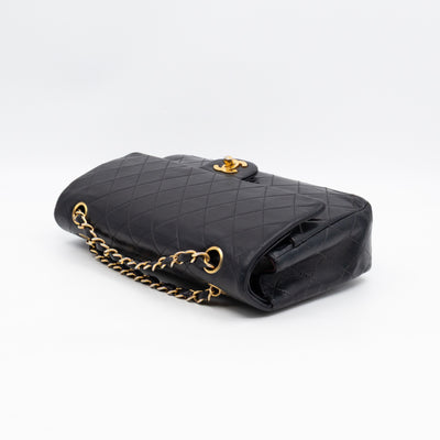 Classic Double Flap Bag Black Lambskin Gold