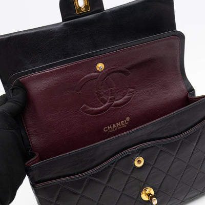 Classic Double Flap Bag Black Lambskin Gold