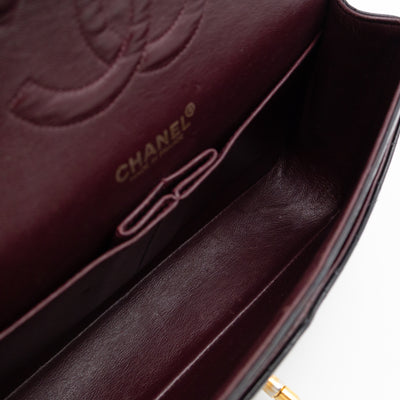 Classic Double Flap Bag Black Lambskin Gold