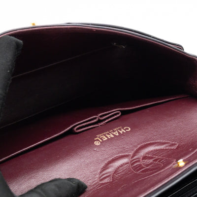 Classic Double Flap Bag Black Lambskin Gold