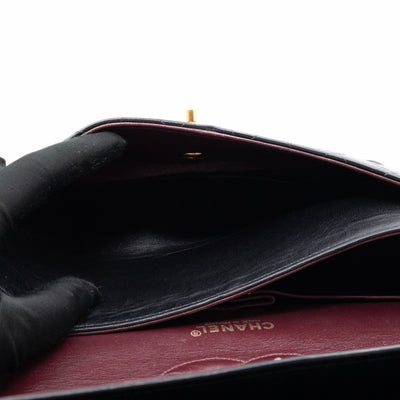 Classic Double Flap Bag Black Lambskin Gold