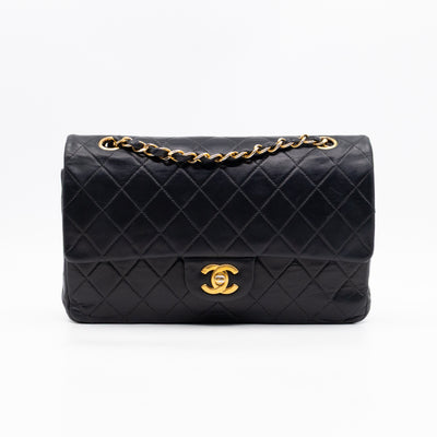 Classic Double Flap Bag Black Lambskin Gold