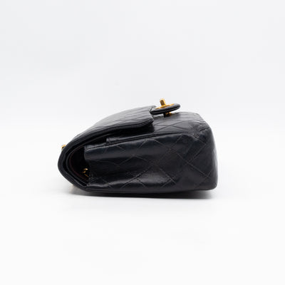Classic Double Flap Bag Black Lambskin Gold