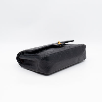 Classic Double Flap Bag Black Lambskin Gold