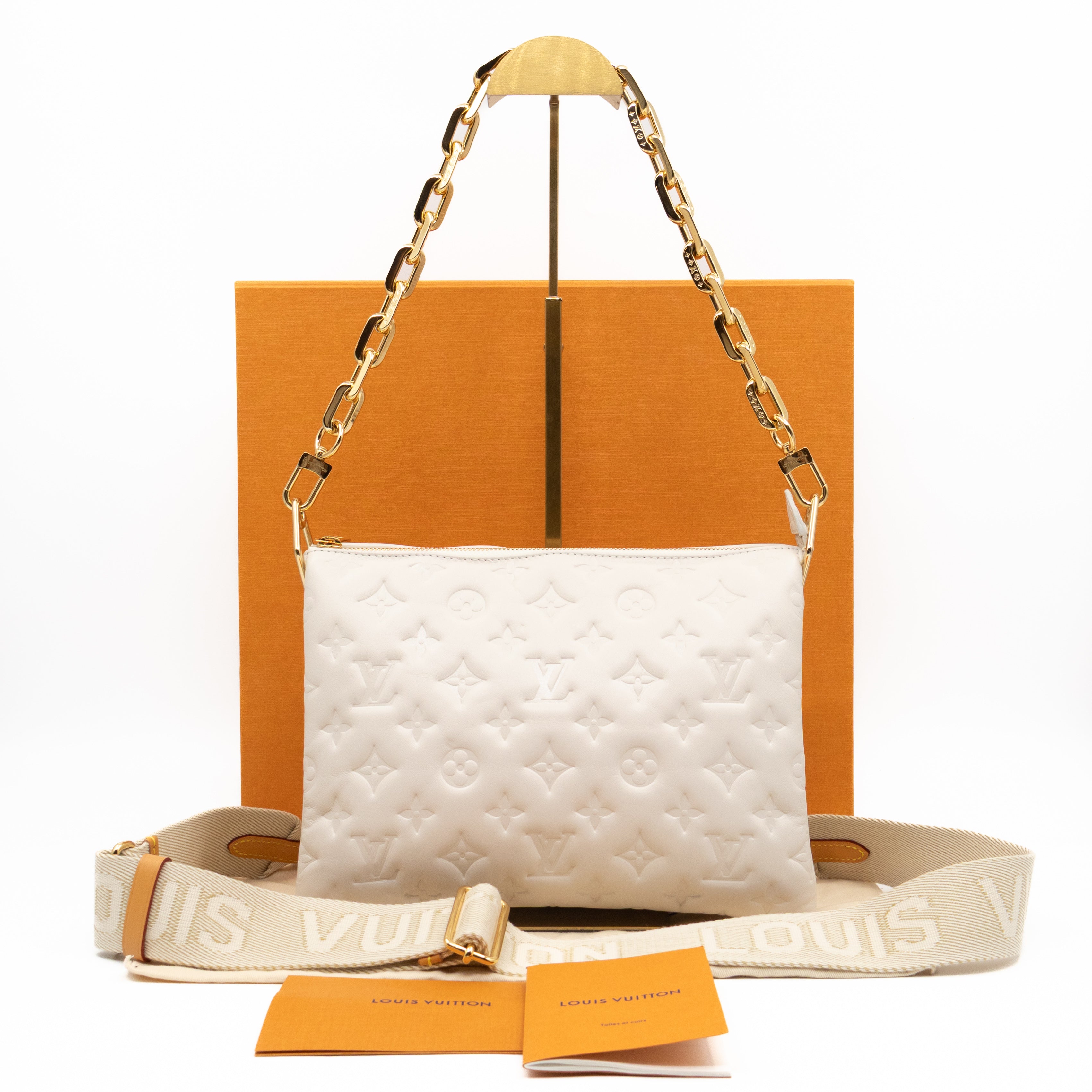 Coussin PM Creme White Leather