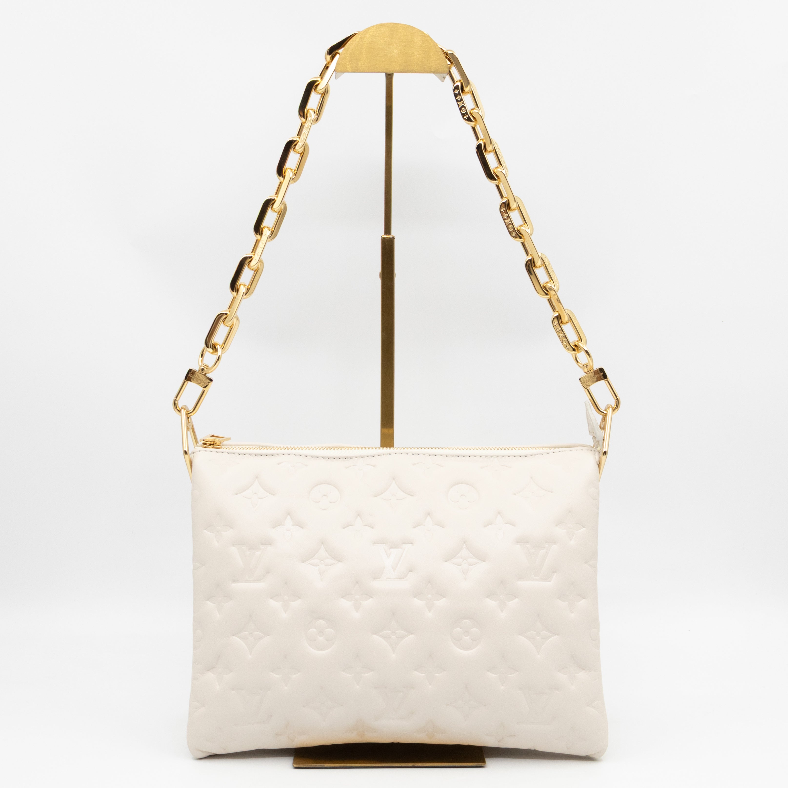 Coussin PM Creme White Leather