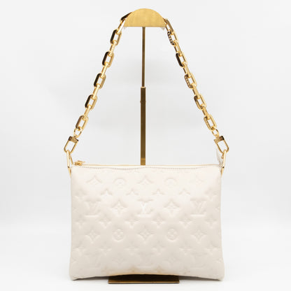 Coussin PM Creme White Leather
