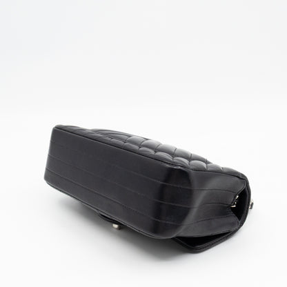 Classic Flap Mini Rectangular Black Chevron Lambskin Leather