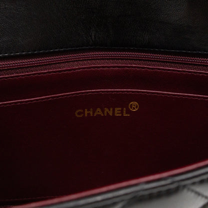 Diana Medium Black Lambskin Leather Gold