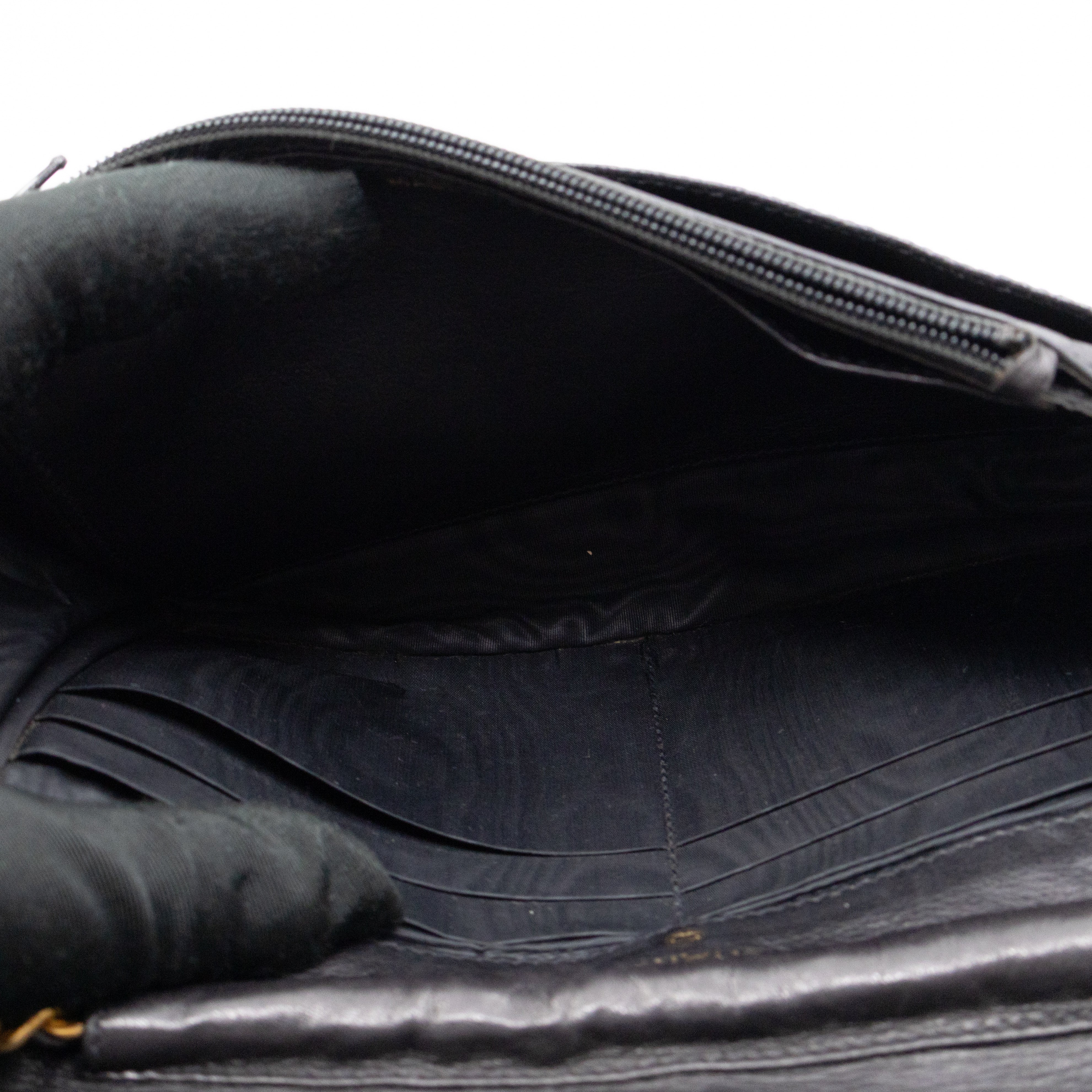 Timeless CC Wallet On Chain Black Caviar Leather