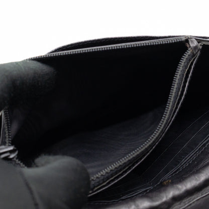 Timeless CC Wallet On Chain Black Caviar Leather