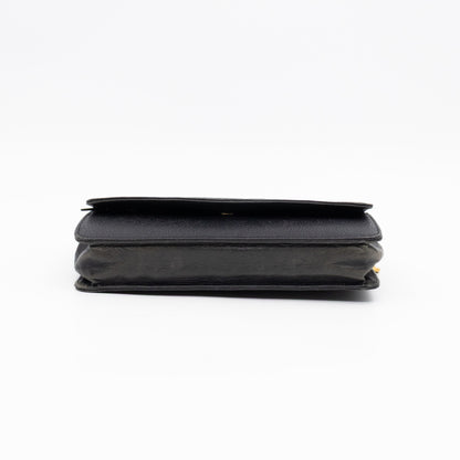 Timeless CC Wallet On Chain Black Caviar Leather