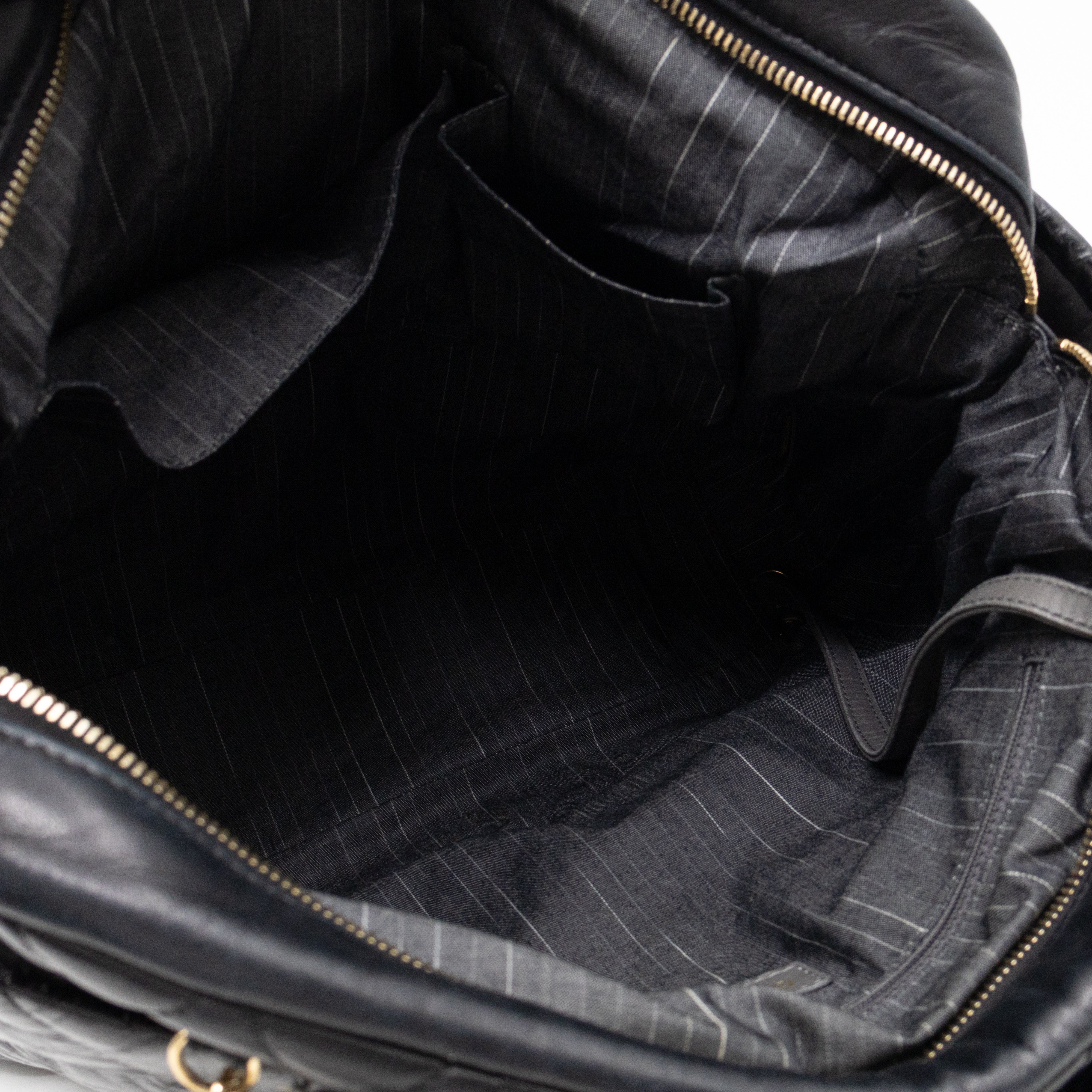 Portobello Tote Glazed Black Leather