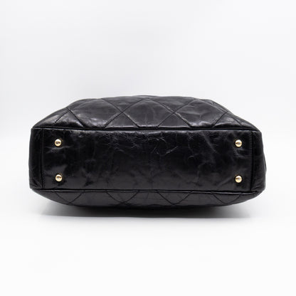 Portobello Tote Glazed Black Leather