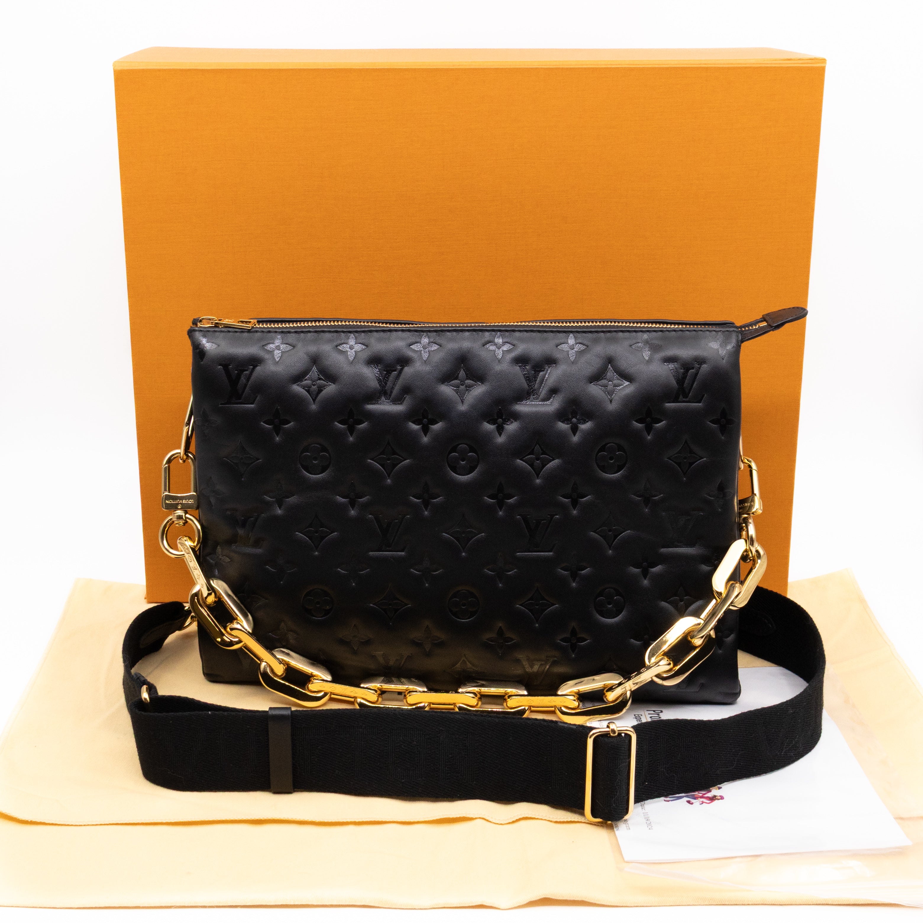 Coussin MM Black Leather