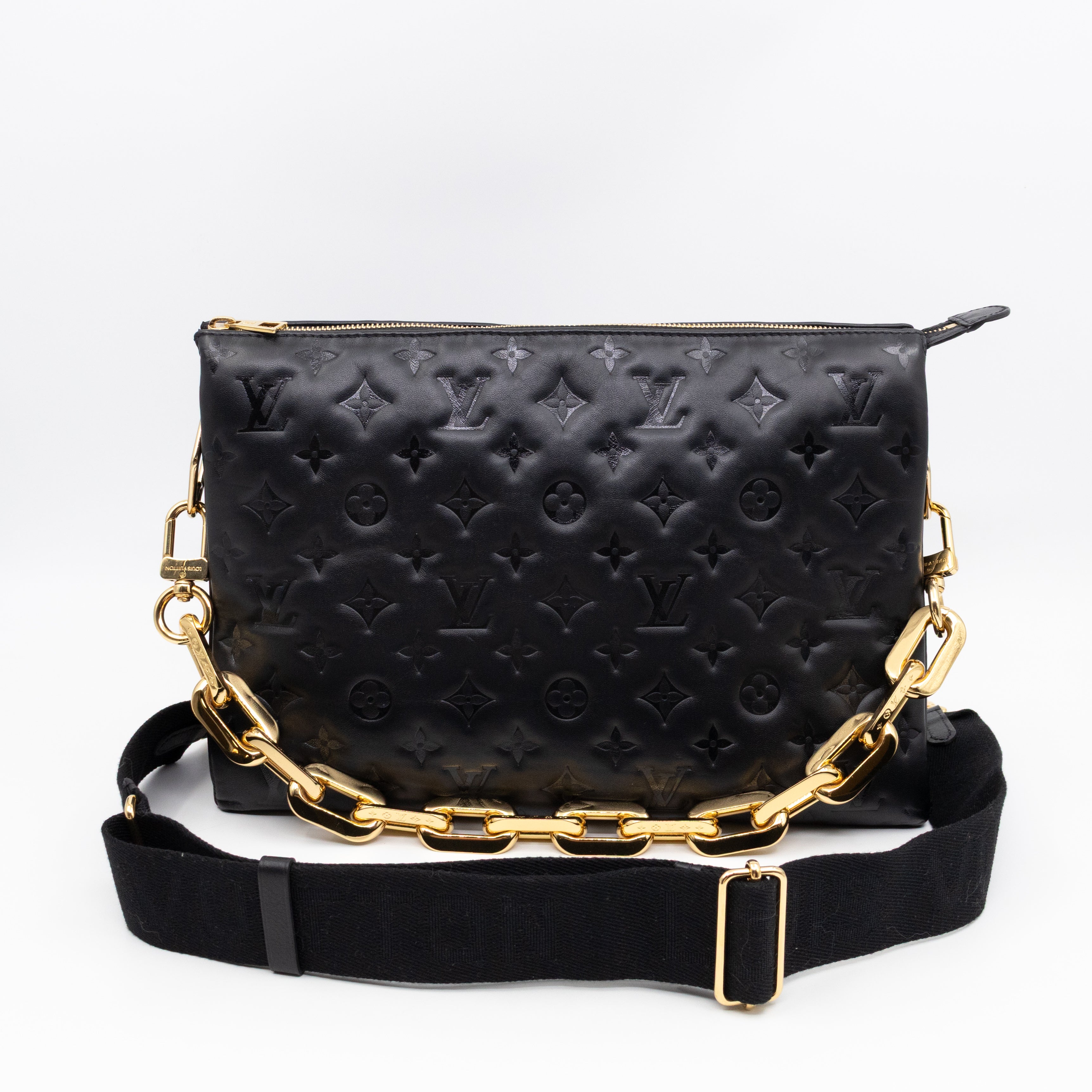 Coussin MM Black Leather