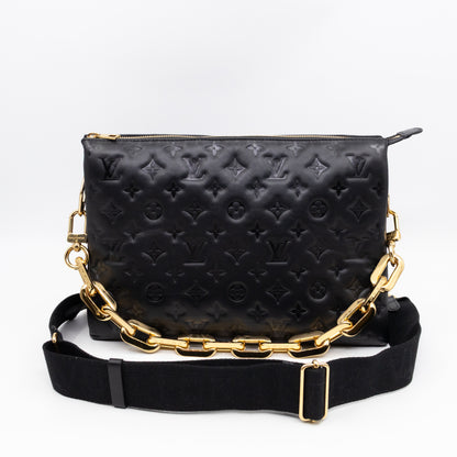 Coussin MM Black Leather