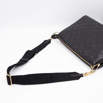 Coussin MM Black Leather