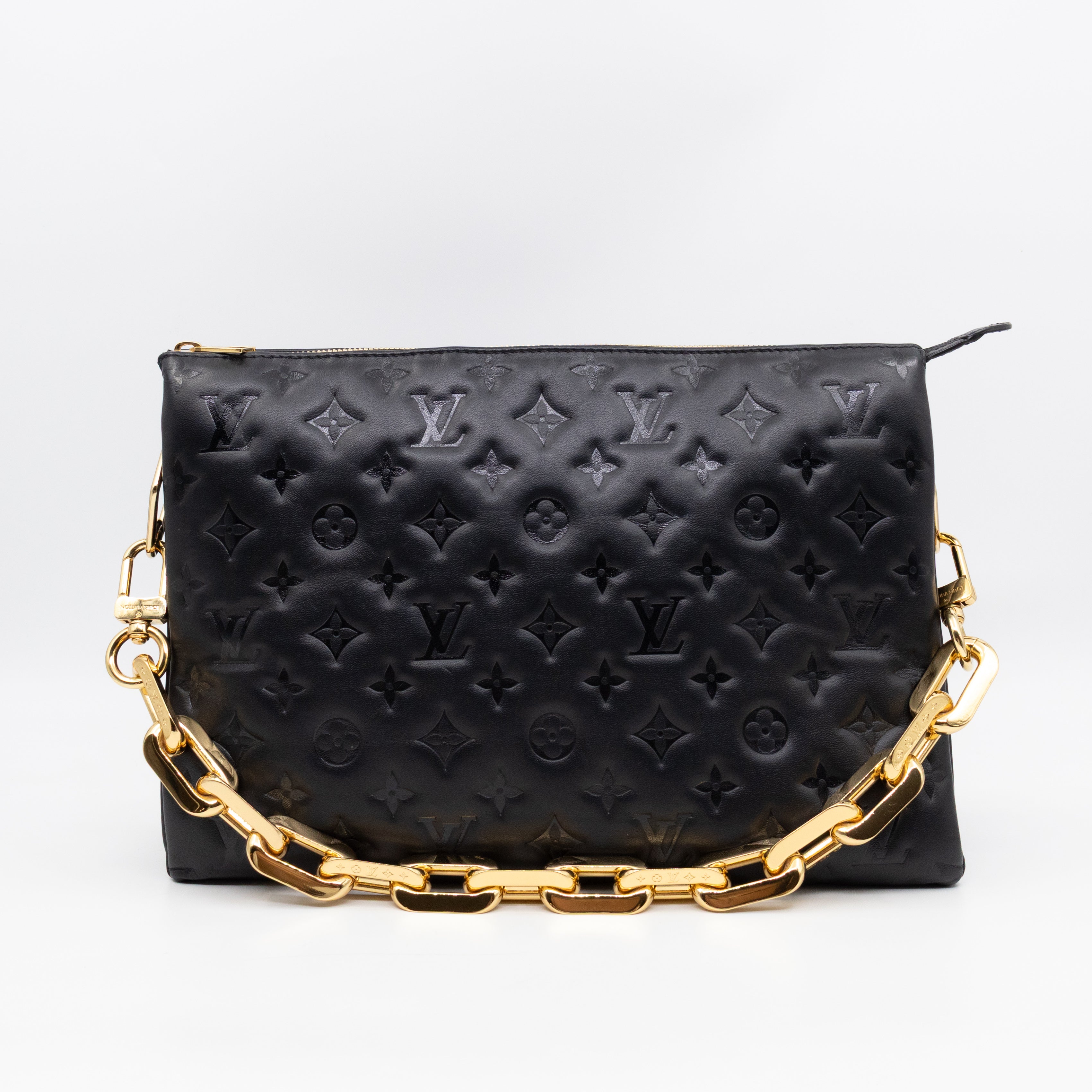 Coussin MM Black Leather