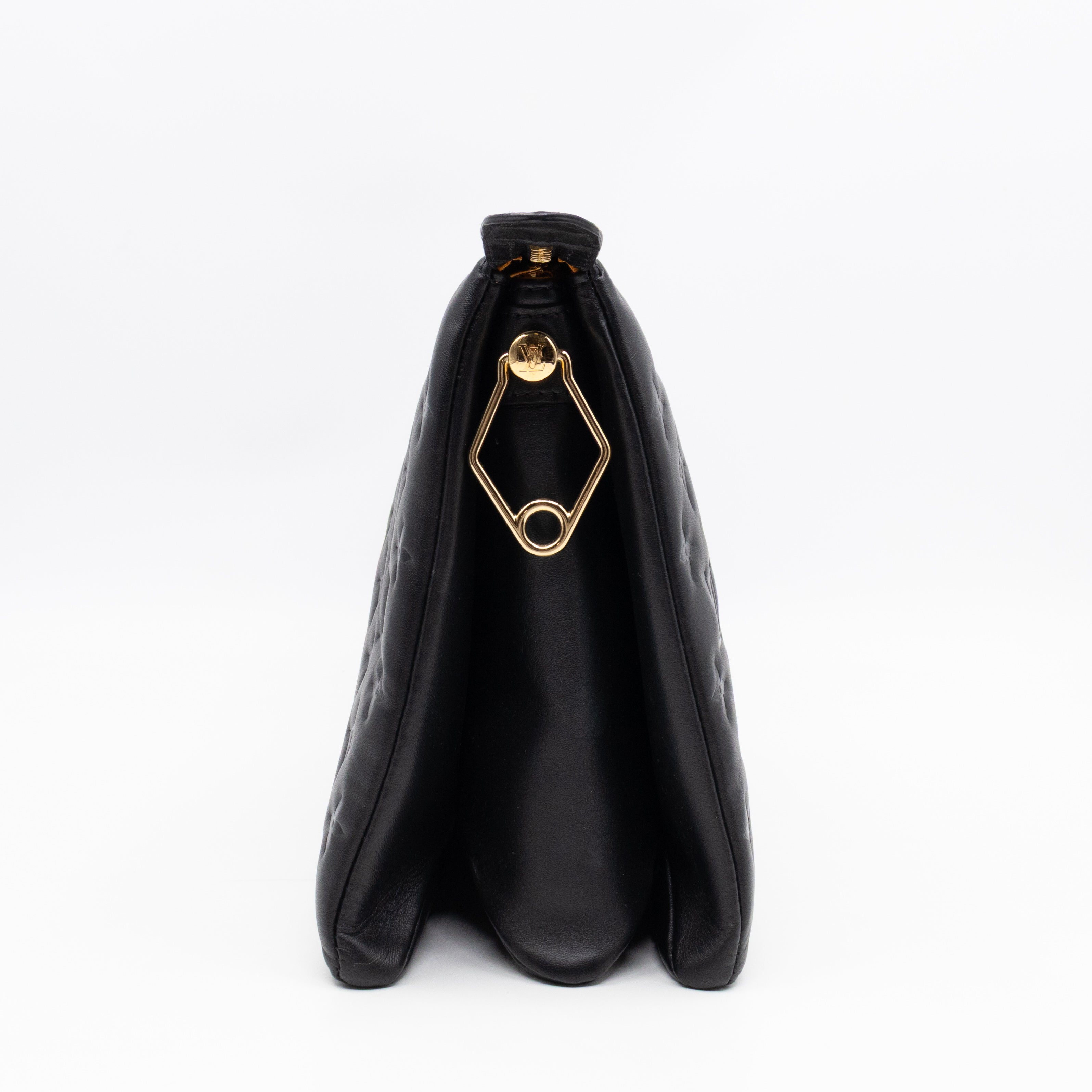 Coussin MM Black Leather