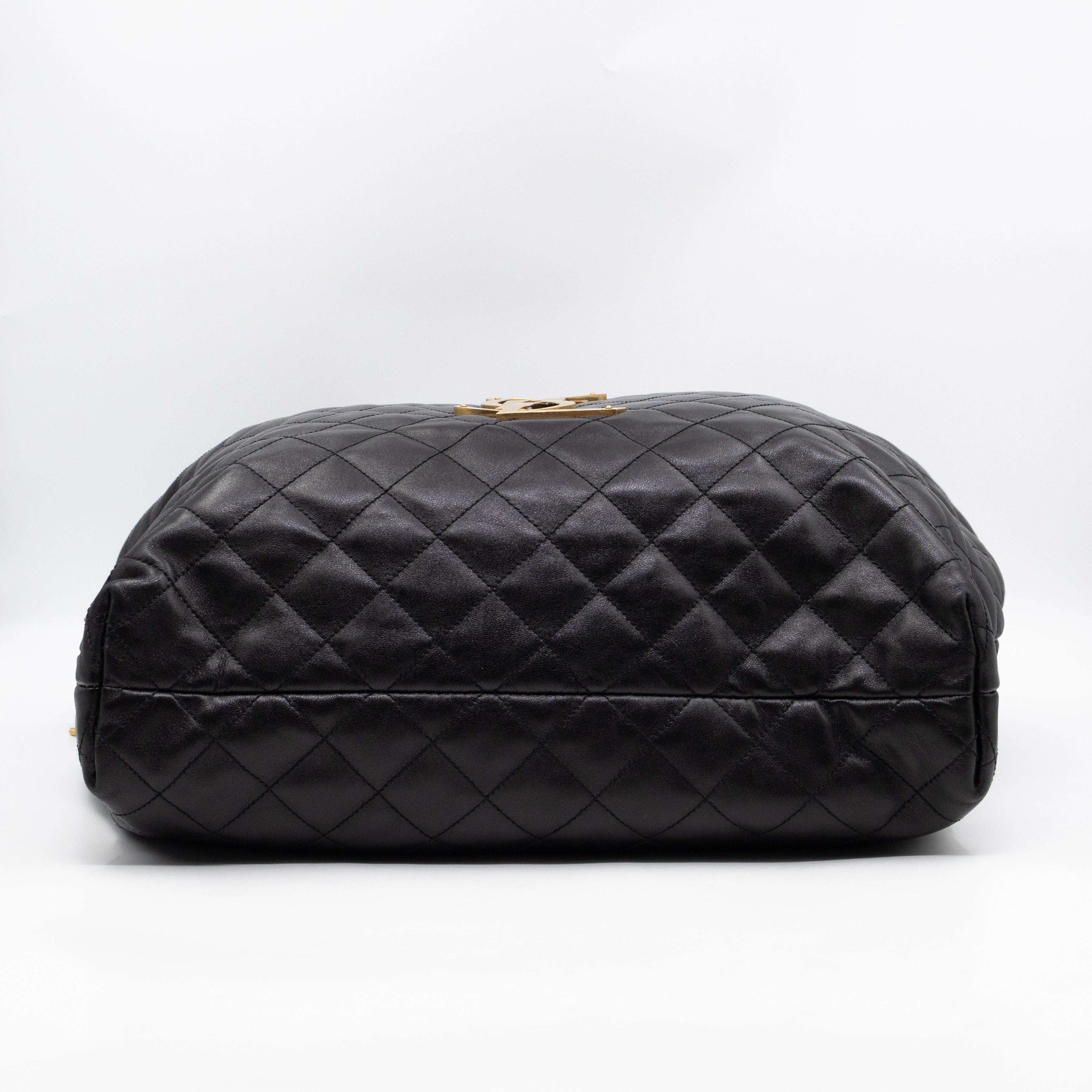 Icare Maxi Shopping Tote Black Leather