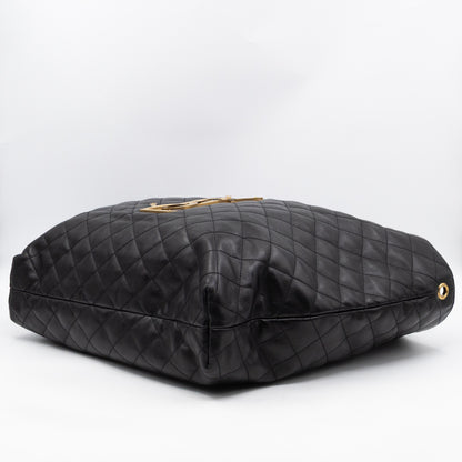 Icare Maxi Shopping Tote Black Leather