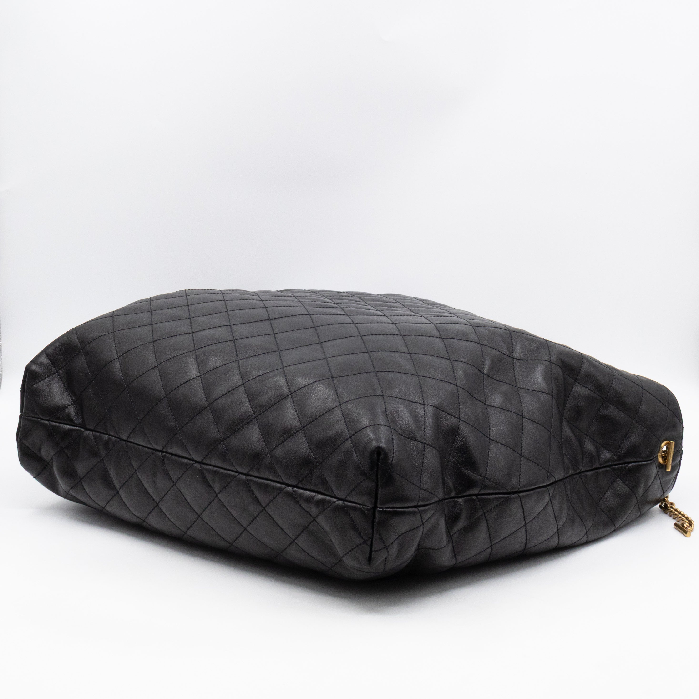 Icare Maxi Shopping Tote Black Leather