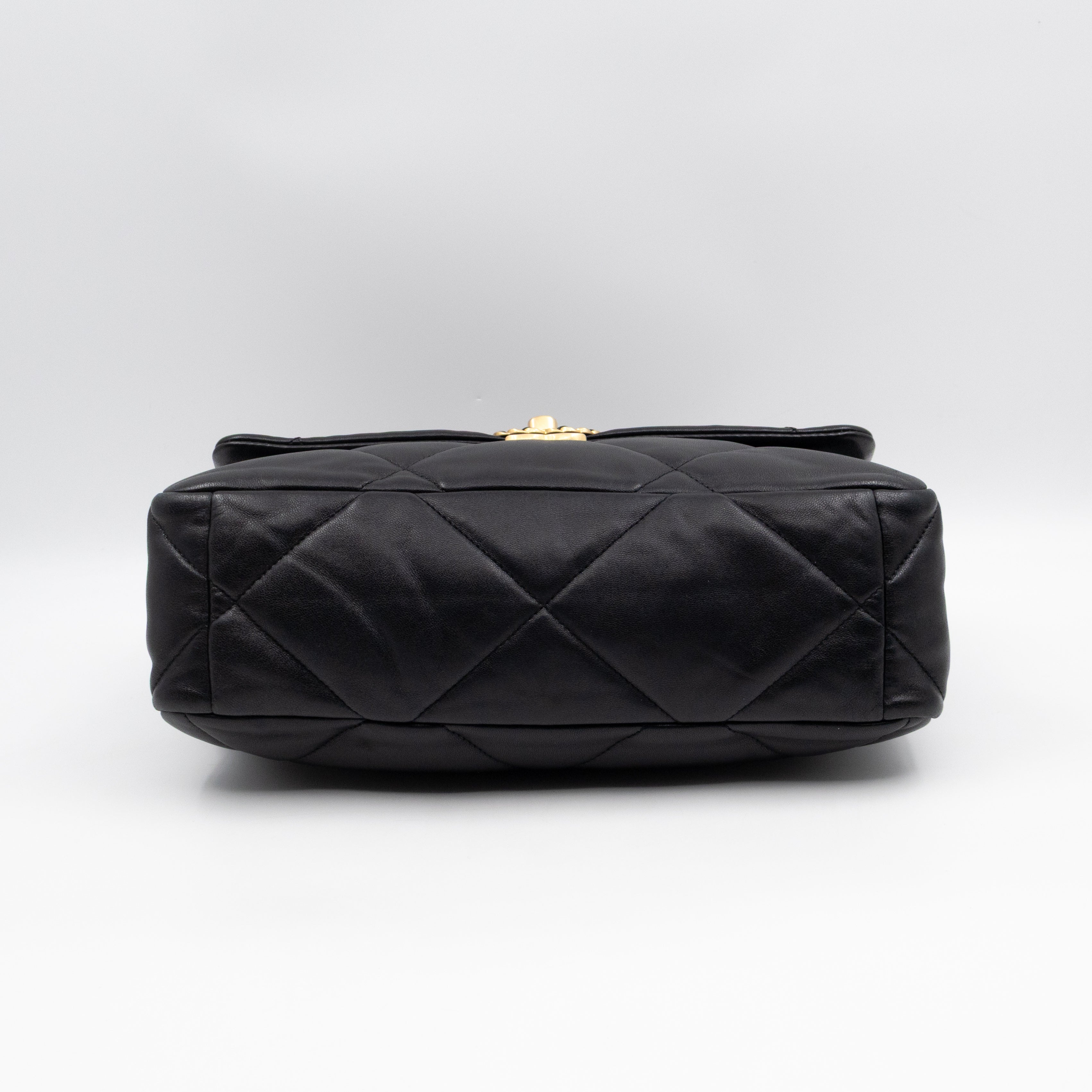 Chanel 19 Large Black Shiny Lambskin