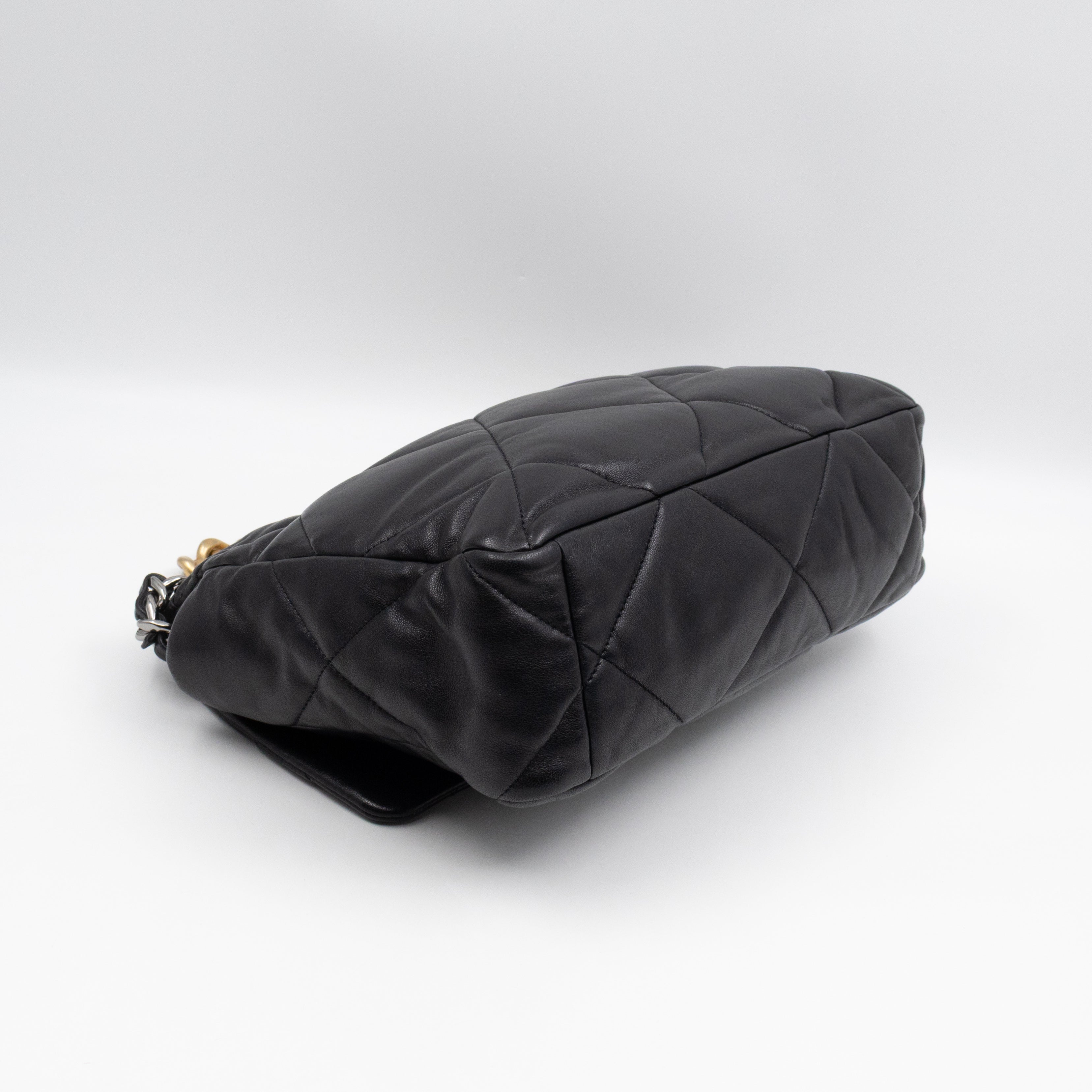 Chanel 19 Large Black Shiny Lambskin