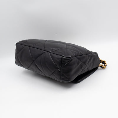 Chanel 19 Large Black Shiny Lambskin