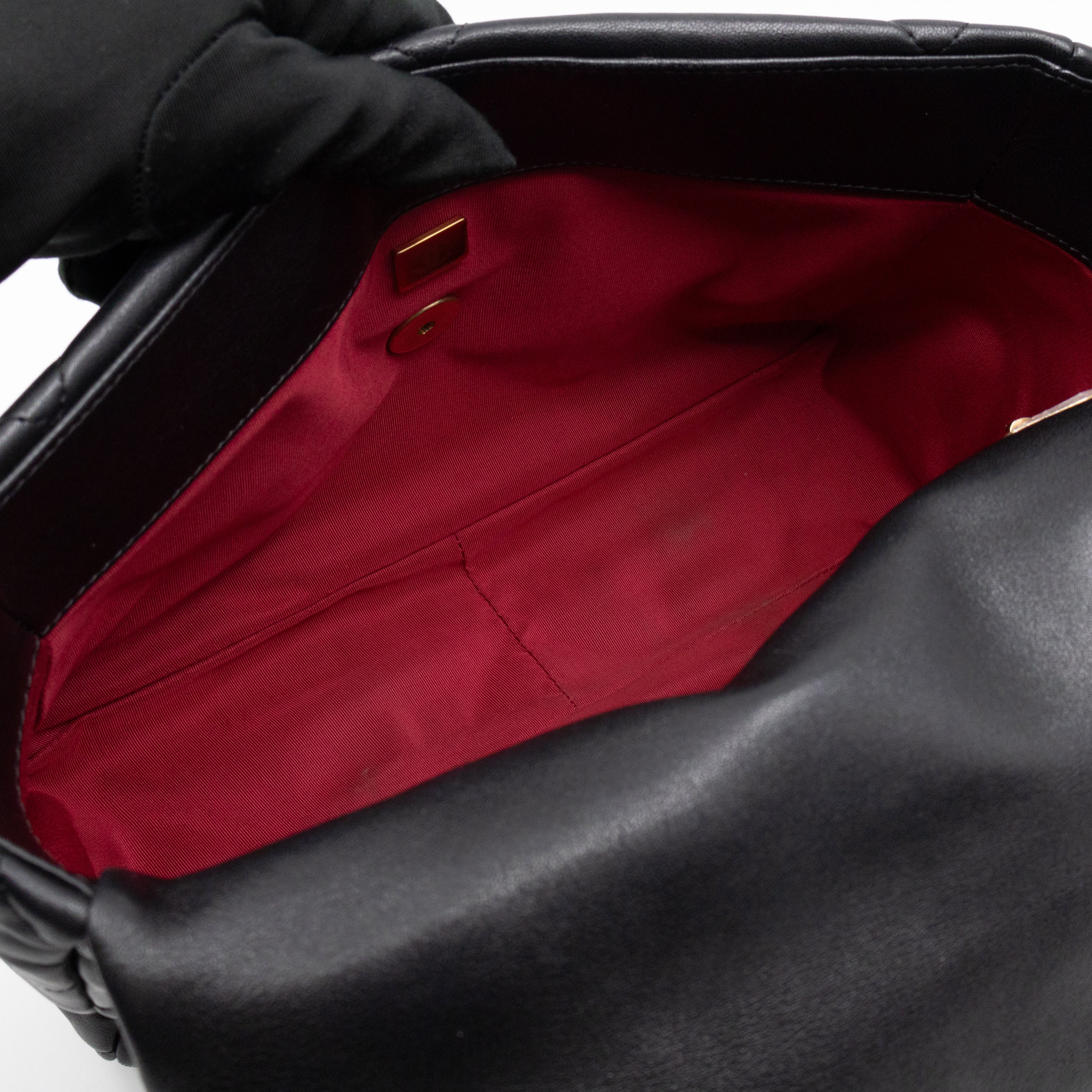 Chanel 19 Large Black Shiny Lambskin