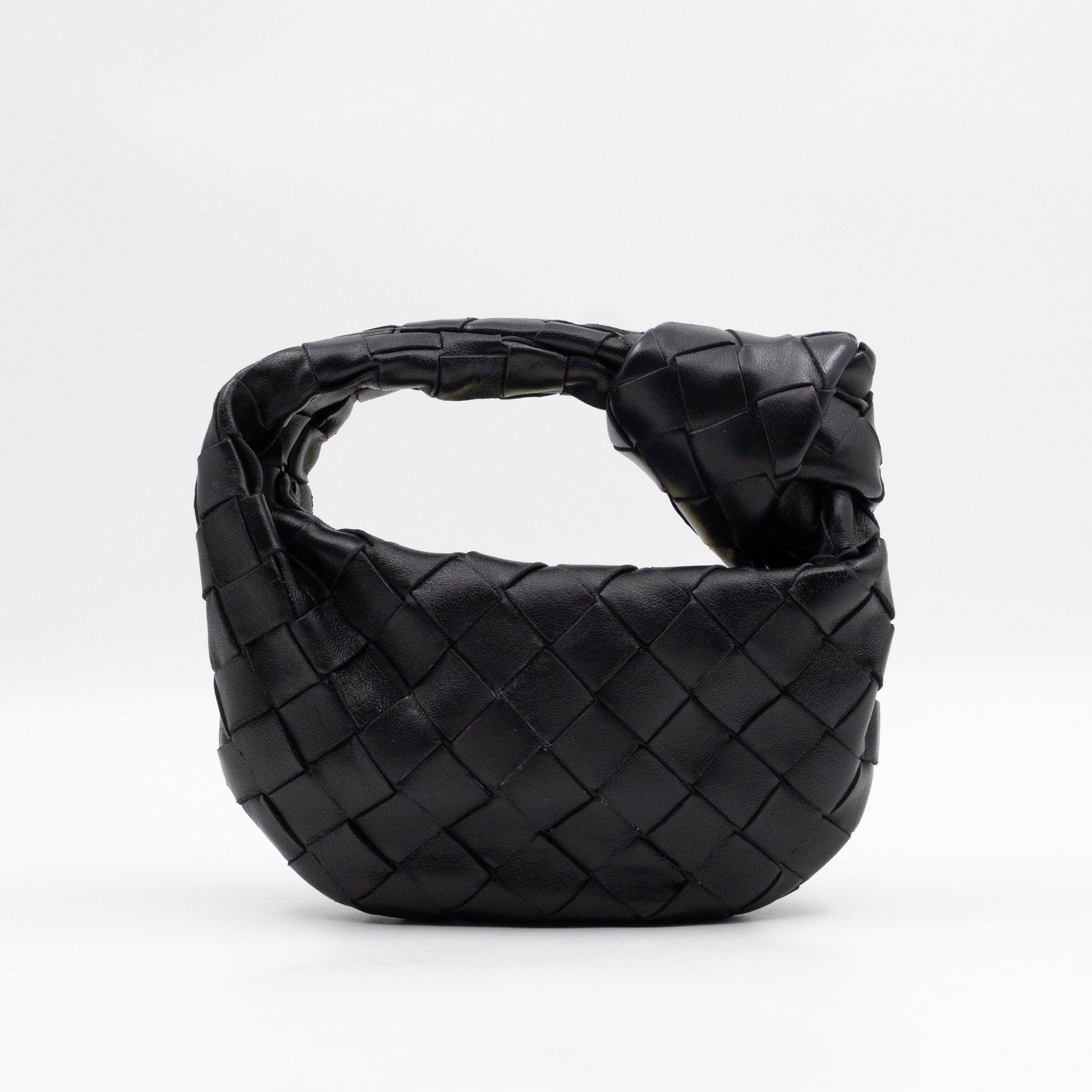 Candy Jodie Intrecciato Black Leather