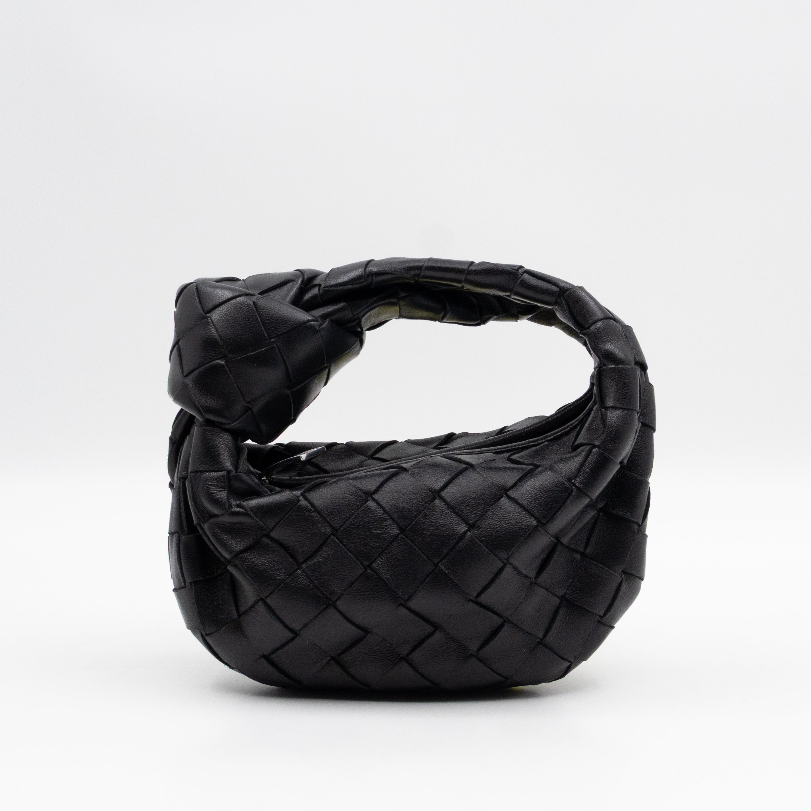Candy Jodie Intrecciato Black Leather