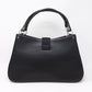 Black Coated Canvas Handbag