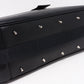 Black Coated Canvas Handbag