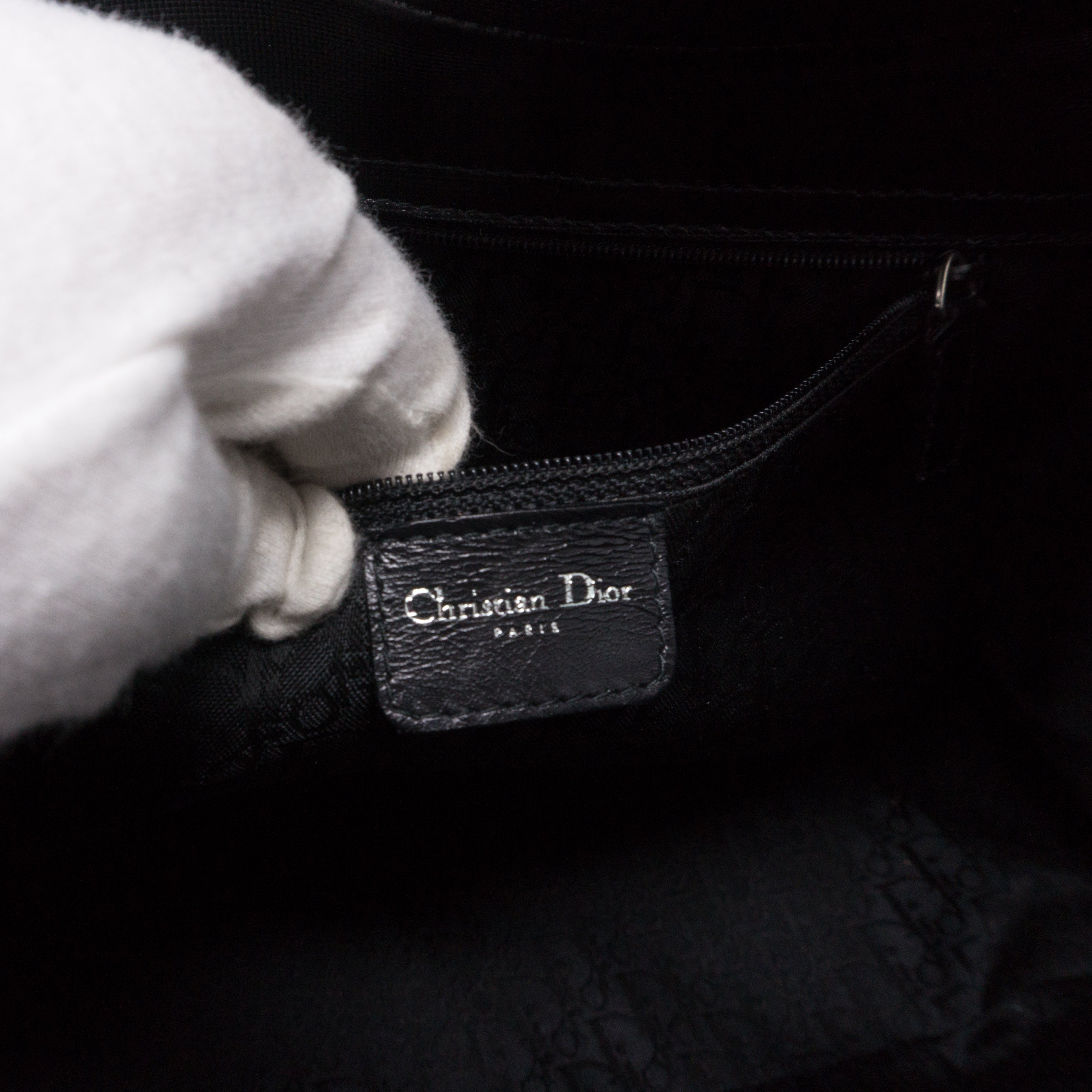 Black Coated Canvas Handbag