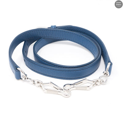 Vitello Daino Blue Leather Tote