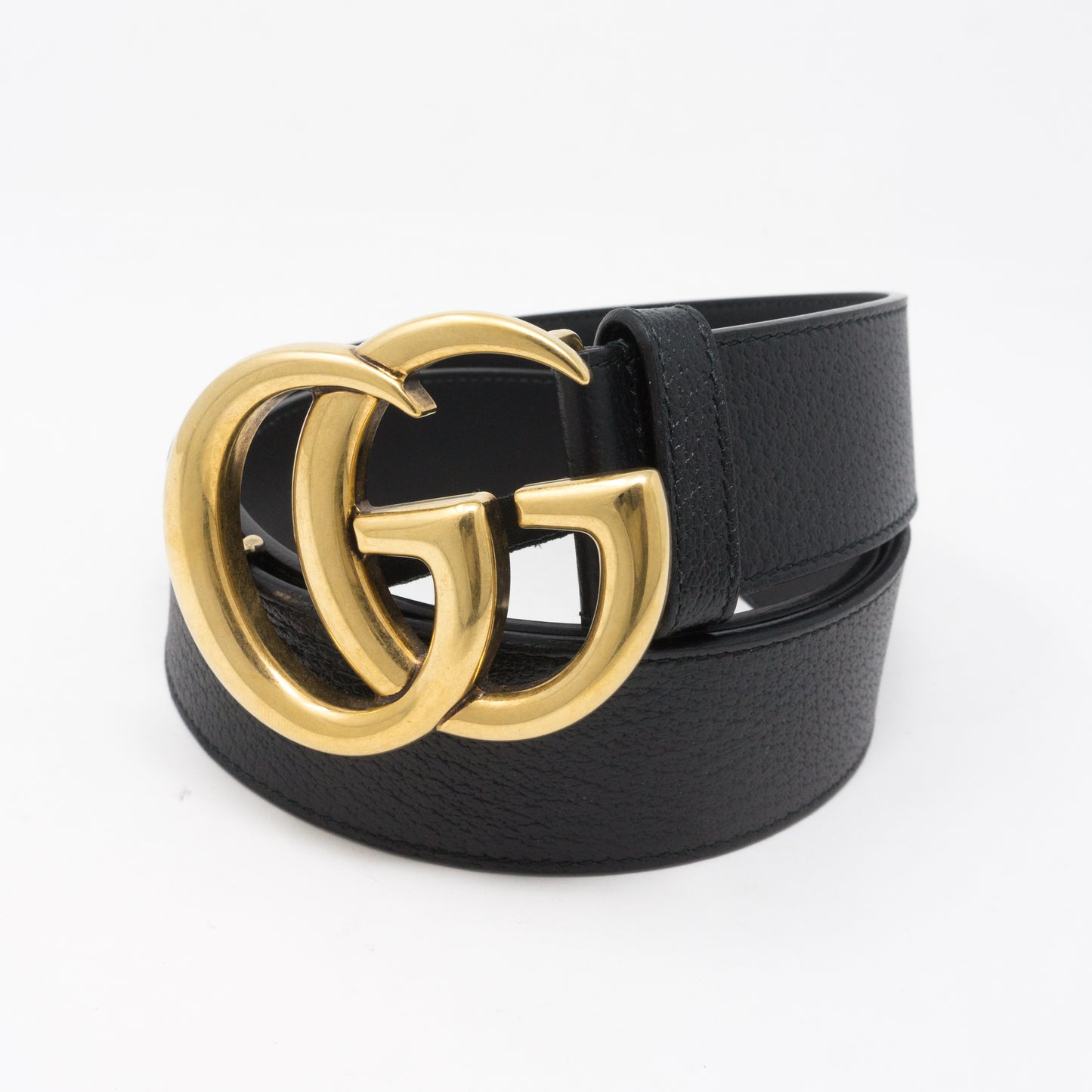 GG Marmont Black Leather Belt 85 cm