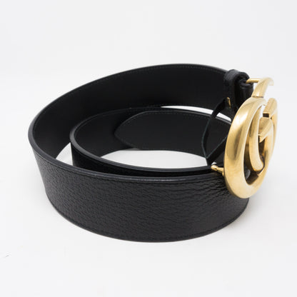 GG Marmont Black Leather Belt 85 cm